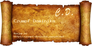 Czumpf Dominika névjegykártya